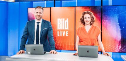 BILD Reporter Kai Weise und Patricia Platiel BILD live TV