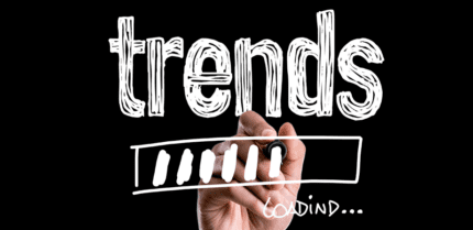 Stock Foto: trends Schriftzug