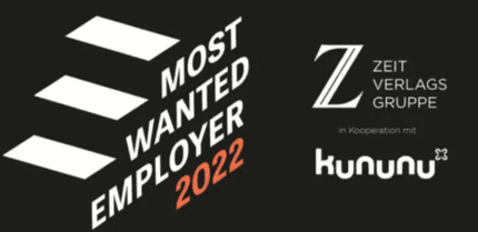 Titelbild Zeit kununu Umfrage Most Wanted Employer 2022