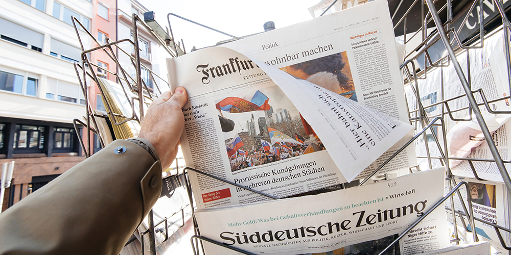 Stock Foto Frankfruter Allegmeine Zeitung und Süddeutsche Zeitung